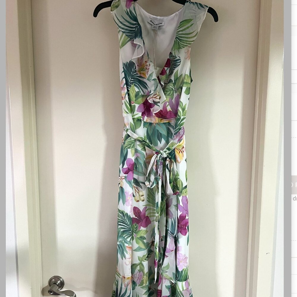 Tommy Bahama Floral Mid-Length Ruffle Dress - Brand New